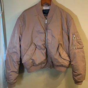 All Saints Dusty Rose / Blush pink bomber jacket